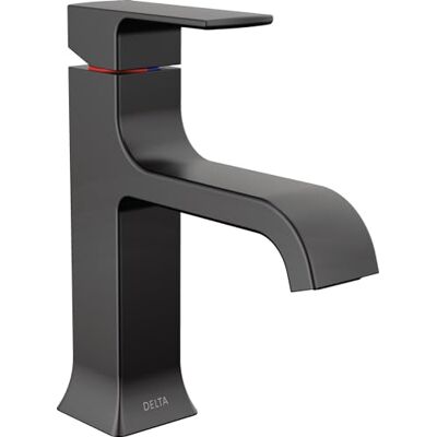 DELTA Faucet Velum Grifo de baño de un solo agujero, grifo de lavabo de baño negro, grifo de baño de una sola manija, montaje de drenaje emergente, negro mate DELTA Faucet Velum Grifo de baño de un solo agujero, grifo de lavabo de baño negro, grifo de baño de una sola manija, montaje de drenaje emergente, negro mate