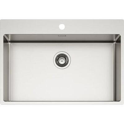Schock Fregadero de cocina 'New Technick Plus N100 XL de acero inoxidable 304, 750 x 510, interior de la bañera 700 x 400, fregadero de 1 bañera de acero inoxidable cepillado, combinable con Schock Fregadero de cocina 'New Technick Plus N100 XL de acero inoxidable 304, 750 x 510, interior de la bañera 700 x 400, fregadero de 1 bañera de acero inoxidable cepillado, combinable con