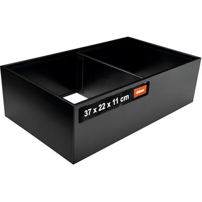 Blum AMBIA-LINE organizador de cajón en acero pintado en polvo ideal para cocina, baño y zona de día ampliable modularmente 37×22×11 cm con placa magnética Negro carbón Blum AMBIA-LINE organizador de cajón en acero pintado en polvo ideal para cocina, baño y zona de día ampliable modularmente 37×22×11 cm con placa magnética Negro carbón