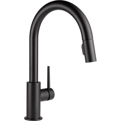 DELTA Faucet Trinsic Grifo de cocina negro mate con rociador extraíble, grifo para fregadero de cocina, cabezal rociador de acoplamiento magnético, negro mate DELTA Faucet Trinsic Grifo de cocina negro mate con rociador extraíble, grifo para fregadero de cocina, cabezal rociador de acoplamiento magnético, negro mate