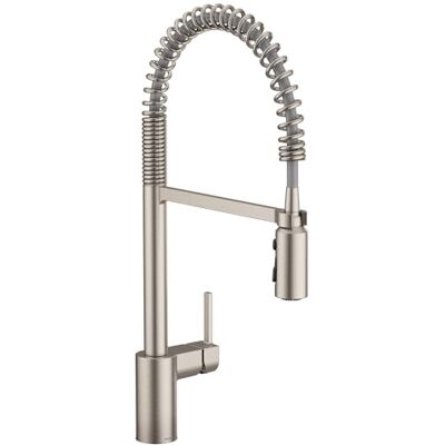 Moen Align Grifo de cocina desplegable con resorte de preenjuague con impulso de potencia, resistente a las manchas, inoxidable, estándar Moen Align Grifo de cocina desplegable con resorte de preenjuague con impulso de potencia, resistente a las manchas, inoxidable, estándar