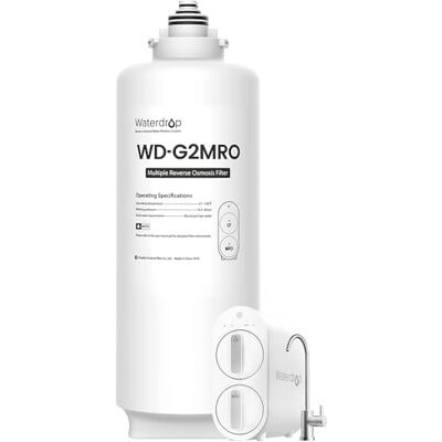 Waterdrop G2MRO Filtro para Sistema RO G2 400 GPD Duración de 2 Años, Filtro de Ósmosis Inversa bajo Fregadero, Larga Duración, Alta Capacidad y Cambio Fácil Waterdrop G2MRO Filtro para Sistema RO G2 400 GPD Duración de 2 Años, Filtro de Ósmosis Inversa bajo Fregadero, Larga Duración, Alta Capacidad y Cambio Fácil