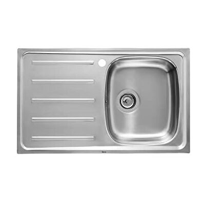 Roca Fregadero de 1 cubeta de acero inoxidable y escurridor a la izquierda Roca Fregadero de 1 cubeta de acero inoxidable y escurridor a la izquierda