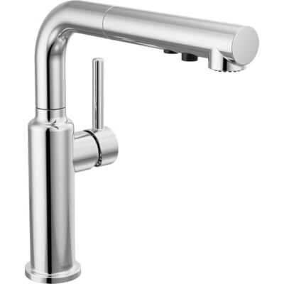 DELTA Faucet Daneri Grifo de cocina extraíble, grifos de cocina cromados con pulverizador extraíble, grifo para fregadero de cocina con acoplamiento magnético, cromado DELTA Faucet Daneri Grifo de cocina extraíble, grifos de cocina cromados con pulverizador extraíble, grifo para fregadero de cocina con acoplamiento magnético, cromado