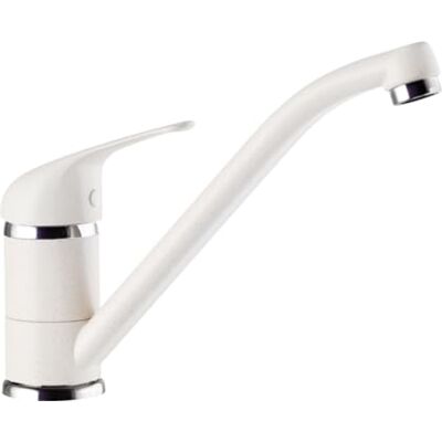 Schock Mezclador Omega monomando con boca giratoria, color blanco, h140 Schock Mezclador Omega monomando con boca giratoria, color blanco, h140