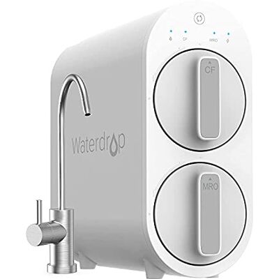 Waterdrop G2 Sistema de Ósmosis Inversa, 400 GPD, sin Depósito, Blanco Reduce Dureza y TDS, 1.514 L/Día, Alto Caudal, Relación 1:1 Entre Agua Pura y Rechazo, Fácil Instalación Waterdrop G2 Sistema de Ósmosis Inversa, 400 GPD, sin Depósito, Blanco Reduce Dureza y TDS, 1.514 L/Día, Alto Caudal, Relación 1:1 Entre Agua Pura y Rechazo, Fácil Instalación