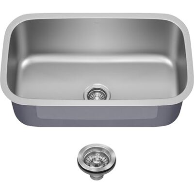 Kraus 31-1/2 inch Undermount Single Bowl 16-gauge Stainless Steel Kitchen Sink Kraus 31-1/2 inch Undermount Single Bowl 16-gauge Stainless Steel Kitchen Sink
