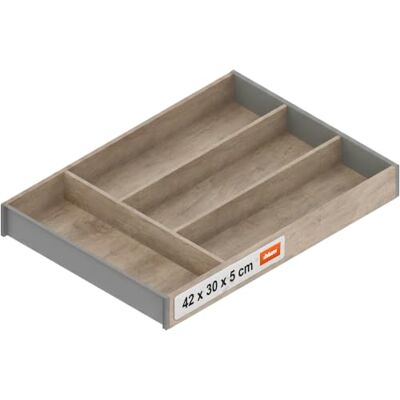 Blum AMBIA-LINE cubertero organizador de cajón premium para cocinas y muebles modernos protege, ordena y organiza cubiertos con claridad con pies antideslizantes 42×30×5 cm Roble Nebraska Blum AMBIA-LINE cubertero organizador de cajón premium para cocinas y muebles modernos protege, ordena y organiza cubiertos con claridad con pies antideslizantes 42×30×5 cm Roble Nebraska