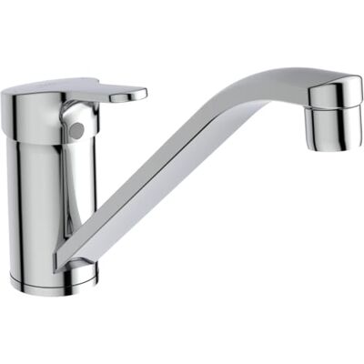 Ideal Standard Ceraflex, mezclador monomando para fregadero con boca tubular orientable, cromado Ideal Standard Ceraflex, mezclador monomando para fregadero con boca tubular orientable, cromado