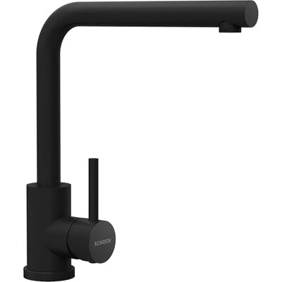 Schock Mezclador de cocina Kantus, grifo monomando caña alta, Saving 90°, rotación caña 360°, acero inoxidable 304 macizo esmaltado negro mate, combinable con fregaderos. Schock Mezclador de cocina Kantus, grifo monomando caña alta, Saving 90°, rotación caña 360°, acero inoxidable 304 macizo esmaltado negro mate, combinable con fregaderos.