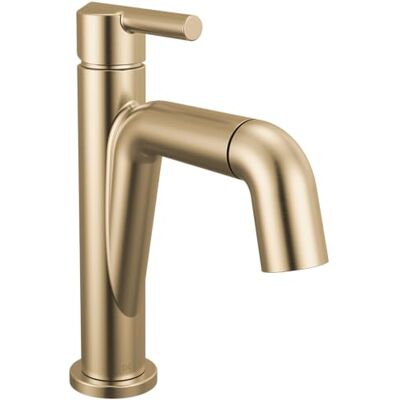 DELTA Faucet Nicoli Grifo de baño extraíble de un solo agujero, grifo de baño dorado, grifo de baño con pulverizador extraíble, grifo de baño de una sola manija, bronce champán DELTA Faucet Nicoli Grifo de baño extraíble de un solo agujero, grifo de baño dorado, grifo de baño con pulverizador extraíble, grifo de baño de una sola manija, bronce champán