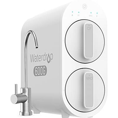 Waterdrop Sistema de Ósmosis Inversa, 600 GPD, sin Depósito Reduce TDS, Certificado NSF/ANSI 372, Alto Caudal de 2271 L/Día, Reduce la Dureza, Proporción Agua Pura/Residual 2:1 Waterdrop Sistema de Ósmosis Inversa, 600 GPD, sin Depósito Reduce TDS, Certificado NSF/ANSI 372, Alto Caudal de 2271 L/Día, Reduce la Dureza, Proporción Agua Pura/Residual 2:1