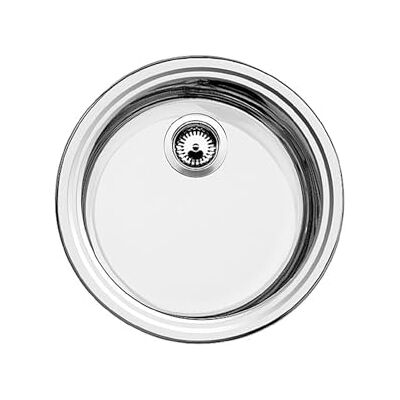 Blanco Fregadero de cocina de acero inoxidable RONDOSOL Color : acero inoxidable Blanco Fregadero de cocina de acero inoxidable RONDOSOL Color : acero inoxidable