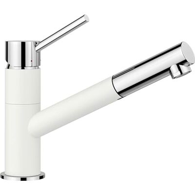 Grifo de Cocina Blanco KANO-S - Delgado, Giratorio, Blanco/Cromado - Grifo de Cocina Grifo de Cocina Blanco KANO-S - Delgado, Giratorio, Blanco/Cromado - Grifo de Cocina