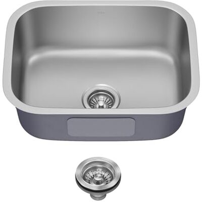 Kraus una cubeta de 23 pulgadas Undermount 16 Gauge acero inoxidable fregadero de cocina Kraus una cubeta de 23 pulgadas Undermount 16 Gauge acero inoxidable fregadero de cocina