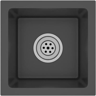 vidaXL Fregadero Hechoa Mano de Acero Inoxidable Negro Lavabo Pulcro 30 x 30 x 20 cm vidaXL Fregadero Hechoa Mano de Acero Inoxidable Negro Lavabo Pulcro 30 x 30 x 20 cm