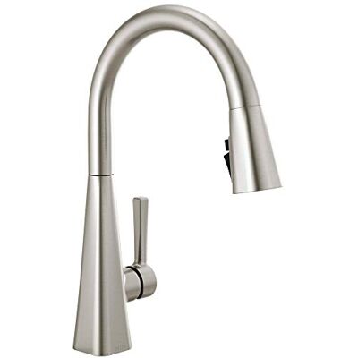 DELTA Faucet Lenta Grifo Monomando para Fregadero de Cocina y Lavabo con Pulverizador Extraíble y Cabezal Magnético de Acoplamiento, Acero Inoxidable SpotShield DELTA Faucet Lenta Grifo Monomando para Fregadero de Cocina y Lavabo con Pulverizador Extraíble y Cabezal Magnético de Acoplamiento, Acero Inoxidable SpotShield