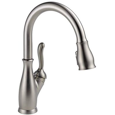 DELTA grifo Leland sola manija desplegable grifo de la cocina, SpotShield inoxidable DELTA grifo Leland sola manija desplegable grifo de la cocina, SpotShield inoxidable