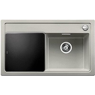 Blanco zenar XL 6 S Vapor Gar Plus, cocina fregadero, granito fregadero de Silgranit Puradur, 1 pieza, gris perla, 45 cm Unterschrank Becken rechts-Glasschneidbrett Blanco zenar XL 6 S Vapor Gar Plus, cocina fregadero, granito fregadero de Silgranit Puradur, 1 pieza, gris perla, 45 cm Unterschrank Becken rechts-Glasschneidbrett