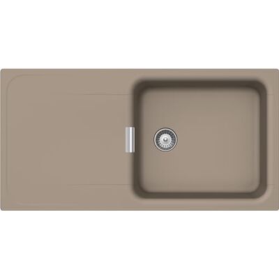 Schock Fregadero de cocina Wembley Green Line, 1 bañera grande con escurridor, bañera reversible, material ®Cristadur, Twilight gris mate, 1000 x 510 mm Schock Fregadero de cocina Wembley Green Line, 1 bañera grande con escurridor, bañera reversible, material ®Cristadur, Twilight gris mate, 1000 x 510 mm