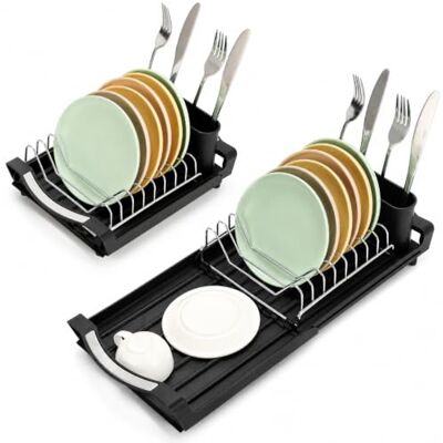 AiQInu Escurreplatos Extensible, Escurridor de Platos Plegable para Fregadero (28-47CM), Escurridor de Cubiertos, Escurreplatos sobre Fregadero Organizador de Cocina Compacto AiQInu Escurreplatos Extensible, Escurridor de Platos Plegable para Fregadero (28-47CM), Escurridor de Cubiertos, Escurreplatos sobre Fregadero Organizador de Cocina Compacto