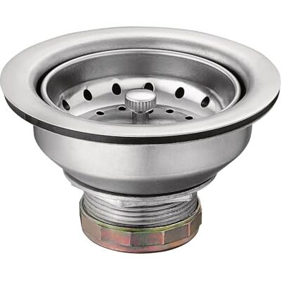 Moen Colador de cesta de acero inoxidable para fregadero de cocina con montaje de drenaje, tapón de drenaje de fregadero de 3-1/2 pulgadas, Moen Colador de cesta de acero inoxidable para fregadero de cocina con montaje de drenaje, tapón de drenaje de fregadero de 3-1/2 pulgadas,
