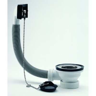 Adequa B-68 Válvula para Fregadero con Tapón y Cadena y Tubo Flexible, 70 mm Adequa B-68 Válvula para Fregadero con Tapón y Cadena y Tubo Flexible, 70 mm