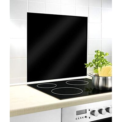 Wenko Protección antisalpicaduras negro 60 x 70 cm protector contra salpicaduras, Vidrio endurecido, 60 x 70 cm, Negro Wenko Protección antisalpicaduras negro 60 x 70 cm protector contra salpicaduras, Vidrio endurecido, 60 x 70 cm, Negro