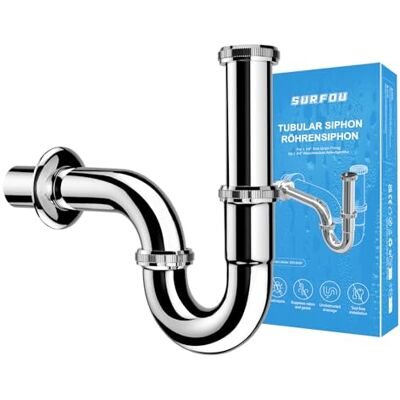 SURFOU Desague Lavabo G 1 1/4", Set de Desagüe de Acero Inoxidable para Baño, Tubo de Drenaje para Fregadero, Accesorio Dedrenaje, Sifón, Pieza de Repuesto para Drenaje Sifon SURFOU Desague Lavabo G 1 1/4", Set de Desagüe de Acero Inoxidable para Baño, Tubo de Drenaje para Fregadero, Accesorio Dedrenaje, Sifón, Pieza de Repuesto para Drenaje Sifon