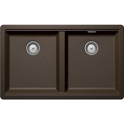 Schock Fregadero de cocina Galaxy N200 de 2 senos con borde funcional para accesorios, material: Cristadur, bronce, 750 x 456 mm Schock Fregadero de cocina Galaxy N200 de 2 senos con borde funcional para accesorios, material: Cristadur, bronce, 750 x 456 mm