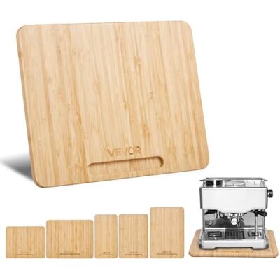 VEVOR Deslizador para Electrodomésticos 267 x 330 x 21 mm Bandeja Deslizante de Madera Grosor de 1,8 cm con Ruedas de Goma y Asa Hueca Ideal para Cafeteras y Encimeras de Cocina, Color Madera VEVOR Deslizador para Electrodomésticos 267 x 330 x 21 mm Bandeja Deslizante de Madera Grosor de 1,8 cm con Ruedas de Goma y Asa Hueca Ideal para Cafeteras y Encimeras de Cocina, Color Madera