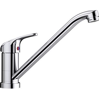 Blanco Daras-F Grifo fregadero de cocina cromado que se monta bajo la ventana con caño fijo Daras-F-chrome-, Rohrauslauf Blanco Daras-F Grifo fregadero de cocina cromado que se monta bajo la ventana con caño fijo Daras-F-chrome-, Rohrauslauf