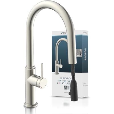 Grifo de Cocina SCHÜTTE BLACKPOOL - Zinc, Acero inoxidable, 5,5cm Diámetro Grifo de Cocina SCHÜTTE BLACKPOOL - Zinc, Acero inoxidable, 5,5cm Diámetro