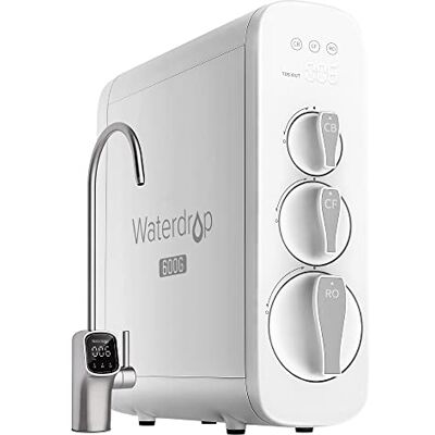 Waterdrop G3P600 Sistema de Ósmosis Inversa, 600 GPD, Grifo LED Inteligente Certificado NSF/ANSI 42, 53, 58 y 372, Reduzca TDS, Relación de Aguas Residuales de 2:1, Diseño bajo Fregadero, sin Tanque Waterdrop G3P600 Sistema de Ósmosis Inversa, 600 GPD, Grifo LED Inteligente Certificado NSF/ANSI 42, 53, 58 y 372, Reduzca TDS, Relación de Aguas Residuales de 2:1, Diseño bajo Fregadero, sin Tanque