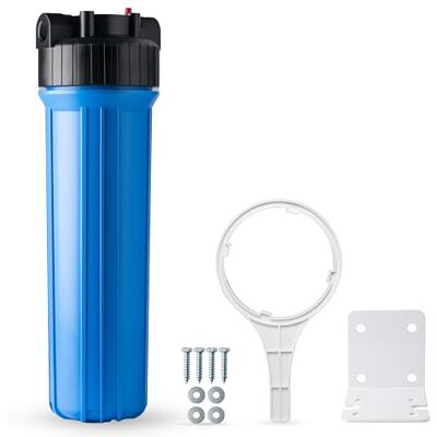 iSpring Carcasa de Filtro de Agua para Toda la Casa de 20 Pulgadas, Se Adapta a Cartuchos de 4,5 x 20 Pulgadas, Salida/Entrada de 1 Pulgada iSpring Carcasa de Filtro de Agua para Toda la Casa de 20 Pulgadas, Se Adapta a Cartuchos de 4,5 x 20 Pulgadas, Salida/Entrada de 1 Pulgada