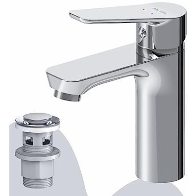 AM.PM FTA82200 Grifo de baño - Estilo orgánico, tamaño M, Juego de clic AM.PM FTA82200 Grifo de baño - Estilo orgánico, tamaño M, Juego de clic