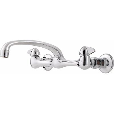 PFISTER G1271000 Pfirst Series Grifo de cocina de montaje en pared de 2 manijas, cromo pulido PFISTER G1271000 Pfirst Series Grifo de cocina de montaje en pared de 2 manijas, cromo pulido