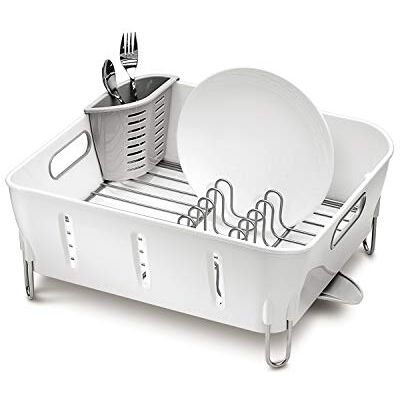 simplehuman escurreplatos compacto, plástico blanco simplehuman escurreplatos compacto, plástico blanco