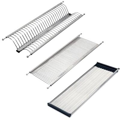 EMUCA Escurreplatos para módulos altos Drynox, Escurridor de Platos y Vasos para Muebles de Cocina, anchura interior módulo 735-785 mm, Acero, Cromado EMUCA Escurreplatos para módulos altos Drynox, Escurridor de Platos y Vasos para Muebles de Cocina, anchura interior módulo 735-785 mm, Acero, Cromado
