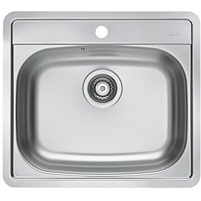 Alveus fregadero de acero inoxidable 18/10, 10 L, 1 unidades, 56 x 50 cm, Alveus fregadero de acero inoxidable 18/10, 10 L, 1 unidades, 56 x 50 cm,