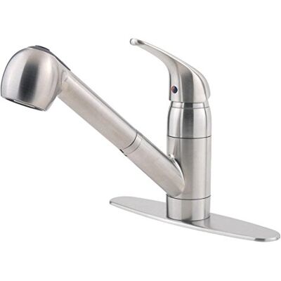 PFISTER Price Pfirst Series Grifo de cocina de 1 o 3 agujeros extraíble sin plomo, metalizado, talla única PFISTER Price Pfirst Series Grifo de cocina de 1 o 3 agujeros extraíble sin plomo, metalizado, talla única