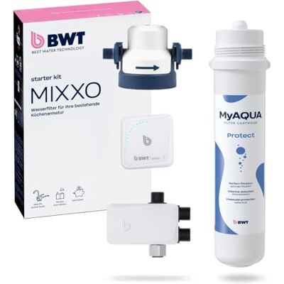 BWT MIXXO Kit Filtro de Agua Bajo Fregadero Agua Filtrada o No Filtrada con Solo Pulsar un Botón Cartucho Filtrante Incluido BWT MIXXO Kit Filtro de Agua Bajo Fregadero Agua Filtrada o No Filtrada con Solo Pulsar un Botón Cartucho Filtrante Incluido