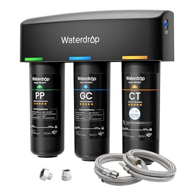 Waterdrop TSA Filtro de Agua Bajo Fregadero, Filtración de 8 Etapas Reduce PFAS, PFOA/PFOS, Plomo, Cloro, Mal Sabor y Olores, Sabor Mejorado, Sin Reducción de TDS, Certificado NSF/ANSI 42 Waterdrop TSA Filtro de Agua Bajo Fregadero, Filtración de 8 Etapas Reduce PFAS, PFOA/PFOS, Plomo, Cloro, Mal Sabor y Olores, Sabor Mejorado, Sin Reducción de TDS, Certificado NSF/ANSI 42