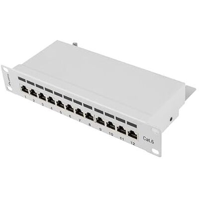 LANBERG Patch Panel 10'', 12 Port 1U, Cat.6, Grey LANBERG Patch Panel 10'', 12 Port 1U, Cat.6, Grey