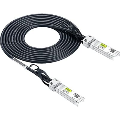 10Gtek Cable SFP+ DAC 10Gbit/s 3 Metros, AWG26, 10GBASE-CU Twinax en cobre pasivo con conexión directa, Compatible con Cisco, Ubiquiti UniFi, TP-Link, Netgear, D-Link, Zyxel, Mikrotik y más 10Gtek Cable SFP+ DAC 10Gbit/s 3 Metros, AWG26, 10GBASE-CU Twinax en cobre pasivo con conexión directa, Compatible con Cisco, Ubiquiti UniFi, TP-Link, Netgear, D-Link, Zyxel, Mikrotik y más