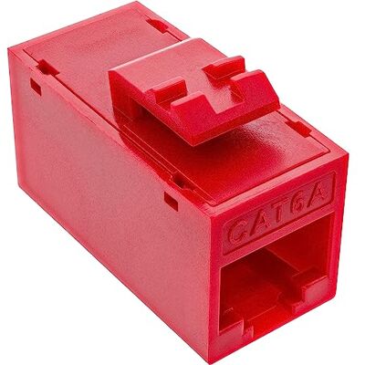 InLine Keystone RJ45 Juego de 8 Conectores Hembra sin apantallamiento, Cat. 6A, Color Rojo InLine Keystone RJ45 Juego de 8 Conectores Hembra sin apantallamiento, Cat. 6A, Color Rojo