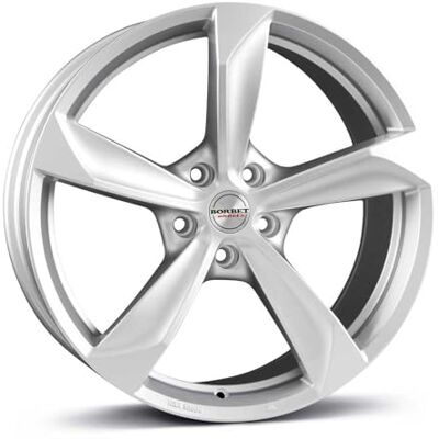 Borbet 9 x 20 et 50 Círculo del perno 5 x 130 Hub centrado 84,1 902050130584.1b, plateado brillante Borbet 9 x 20 et 50 Círculo del perno 5 x 130 Hub centrado 84,1 902050130584.1b, plateado brillante