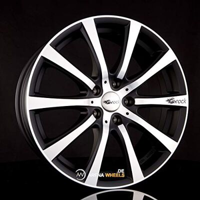 Brock 8 x 18 et 29 Círculo del perno 4 x 108 Hub centrado 65.1 580070857, black-matt front-polished Brock 8 x 18 et 29 Círculo del perno 4 x 108 Hub centrado 65.1 580070857, black-matt front-polished