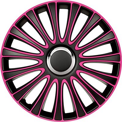 AUTO-STYLE AutoStyle Juego de 4 Tapacubos Lemans 15 Pulgadas Negro/Rosa AUTO-STYLE AutoStyle Juego de 4 Tapacubos Lemans 15 Pulgadas Negro/Rosa