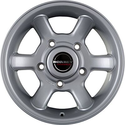 Borbet 8 x 16 ET 5 pernos círculo 5 x 165.1 Hub Centering 113 8065165.15113KS/D, cristal plateado Borbet 8 x 16 ET 5 pernos círculo 5 x 165.1 Hub Centering 113 8065165.15113KS/D, cristal plateado